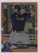 2018 Bowman Chrome Prospects Orange Refractor 19/25 Sam Hilliard #BCP13 v9t