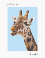 Giraffe Up Close Needlepoint Kit or Canvas