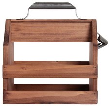 Holz-Bierträger für 6 Flaschen (0,33l) – mit Flaschenöffner (B-Ware)