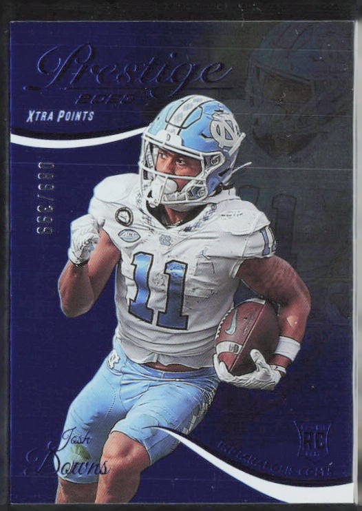 2023 Panini Prestige Xtra Points Josh Downs #353 Blue #ed 89/399 Tarheels