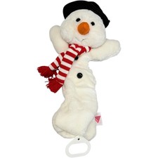 Dakin 1991 Musical Snowman Frosty Snowman Plush Baby Lovey Crib Pull VIDEO 