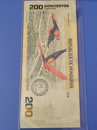 Honduras 200 Lempiras Series Radar And Binary Circulated Currency - Picture 4 of 4