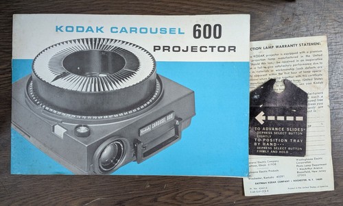 Vintage Kodak Carousel 600 Slide Projector & Transvue 80 Tray - WORKING - Picture 5 of 5