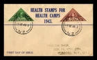 Dr Jim Stamps New Zealand Health Stamps for Health Camps 2v Set First Day Cover