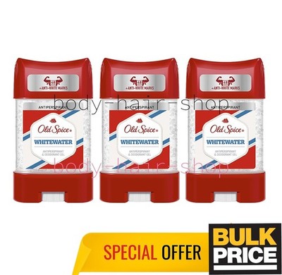 Old Spice Whitewater Gel Deodorant 48H Sweat Protection Anti-White Marks 3-Pack