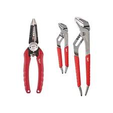 7.75 In. Combination Electricians 6-In-1 Wire Strippers Pliers and 6 In. and 10 