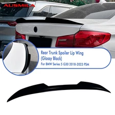 Rear Trunk Spoiler Splitter Wing For BMW 5 Series G30 2018-2023 PSM Style Black