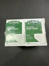 CURAD Alcohol Medium Prep Pads - 100 Count  (4 boxes)