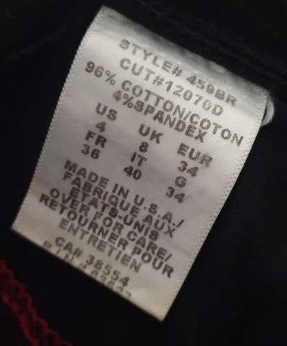 Vgt Y2K NYDJ Black Tummy Tuck High Waisted Diamante Bootcut Jeans Size 8 10 12 - Picture 6 of 7
