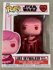 READ! Funko Pop! Star Wars #494 Luke Skywalker with Grogu Valentines Day Pink