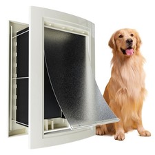 Dog Door for Wall, Pet Door, Doggie Door with Adjustable Tunnel, Double Magne...