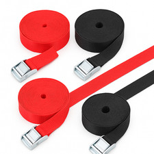 4x Ratchet Tie Down Straps  – Adjustable Cargo Lashing Belts for Car & Luggage