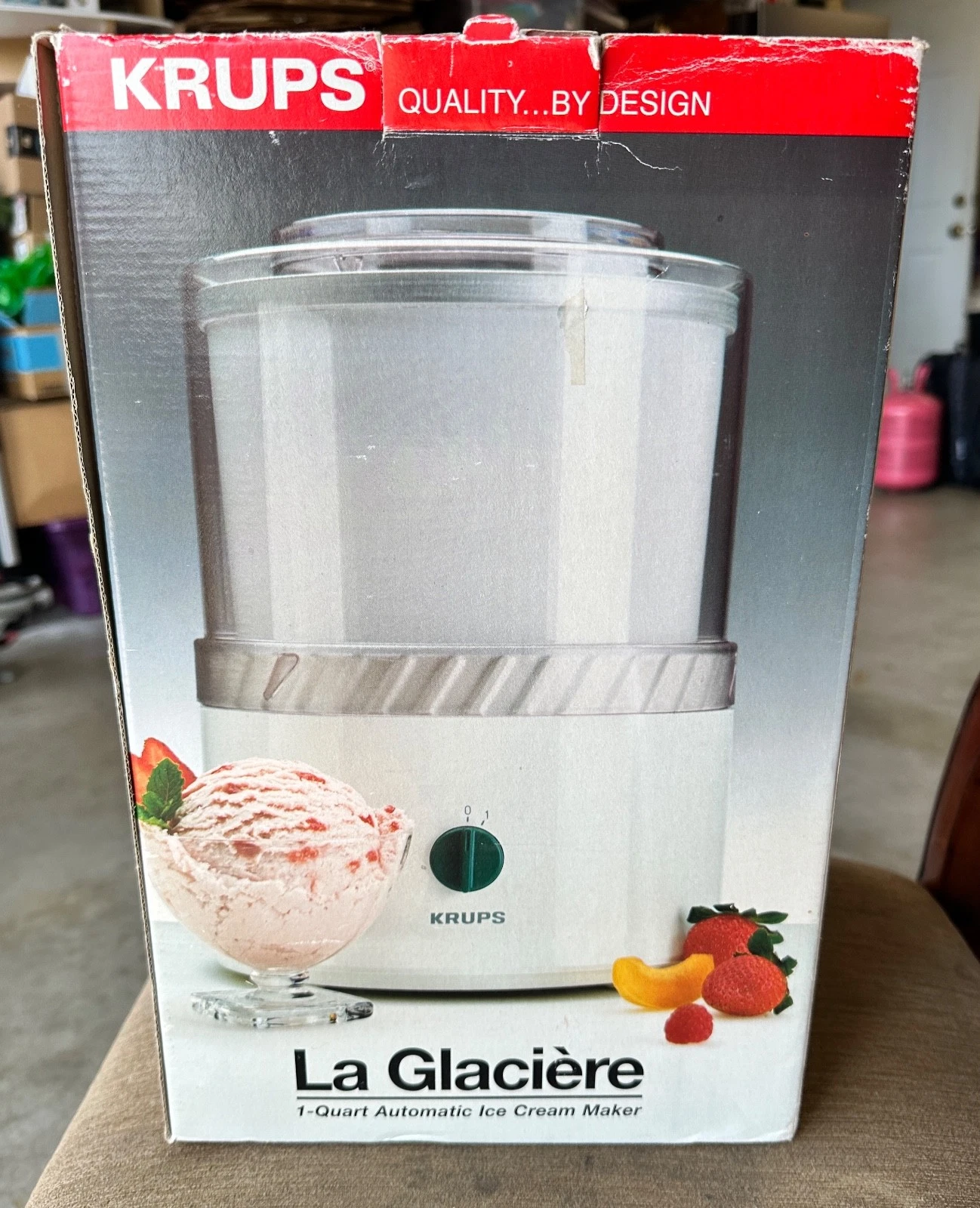 Vintage 1994 Krups La Glaciere 1 Qt Auto Ice Cream Maker Model 337 New in Box
