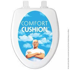 Bemis Elongated Comfort Cushion Toilet Seat in White