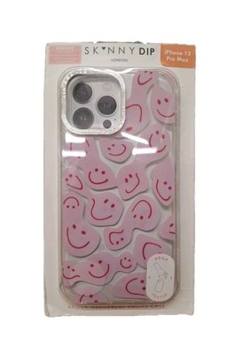 Skinny Dip Pink & Red Warped Happy Face iPhone 13 Pro Max Handyhülle Skinnydip