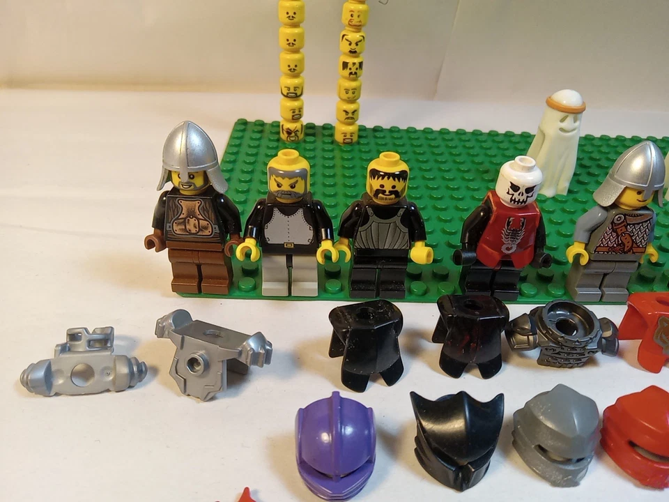 Lot of LEGO Kingdoms Castle Knight Fantasy Minifigures Torsos Armor Masks More + - Image 3 of 4