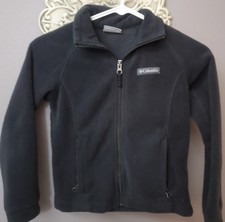 Columbia Girls Black Fleece Full Zip Jacket Size S
