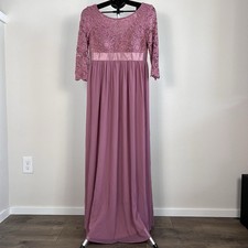 Ever Pretty S Dusty Rose Lace Maxi Dress Empire Waist Formal Bridesmaid Gown