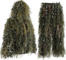 Ghillie Suit 3D Leaf Camouflage Hunting Coveralls Pants for Youth Outdoor Camo