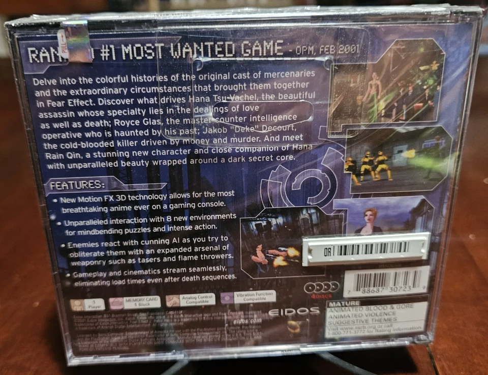 Fear Effect 2: Retro Helix (PlayStation 1, PS1 2001) NEW Sealed Rare - Image 3 of 4