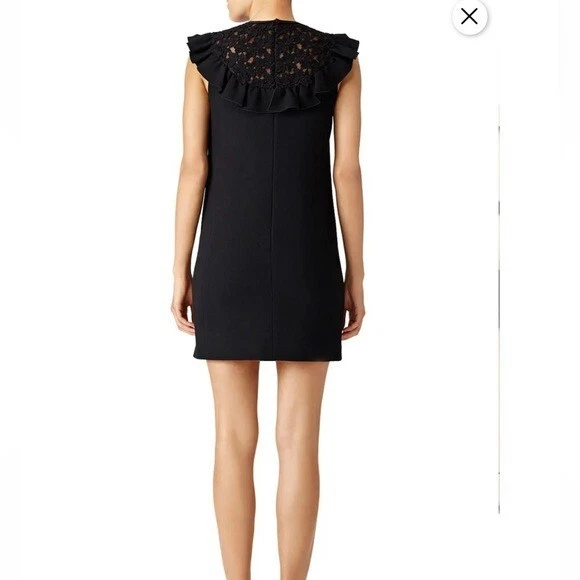 Mini Vestido GIAMBATTISTA VALLI Vieira Volantes en Negro Talla 10 Foto 4 de 4