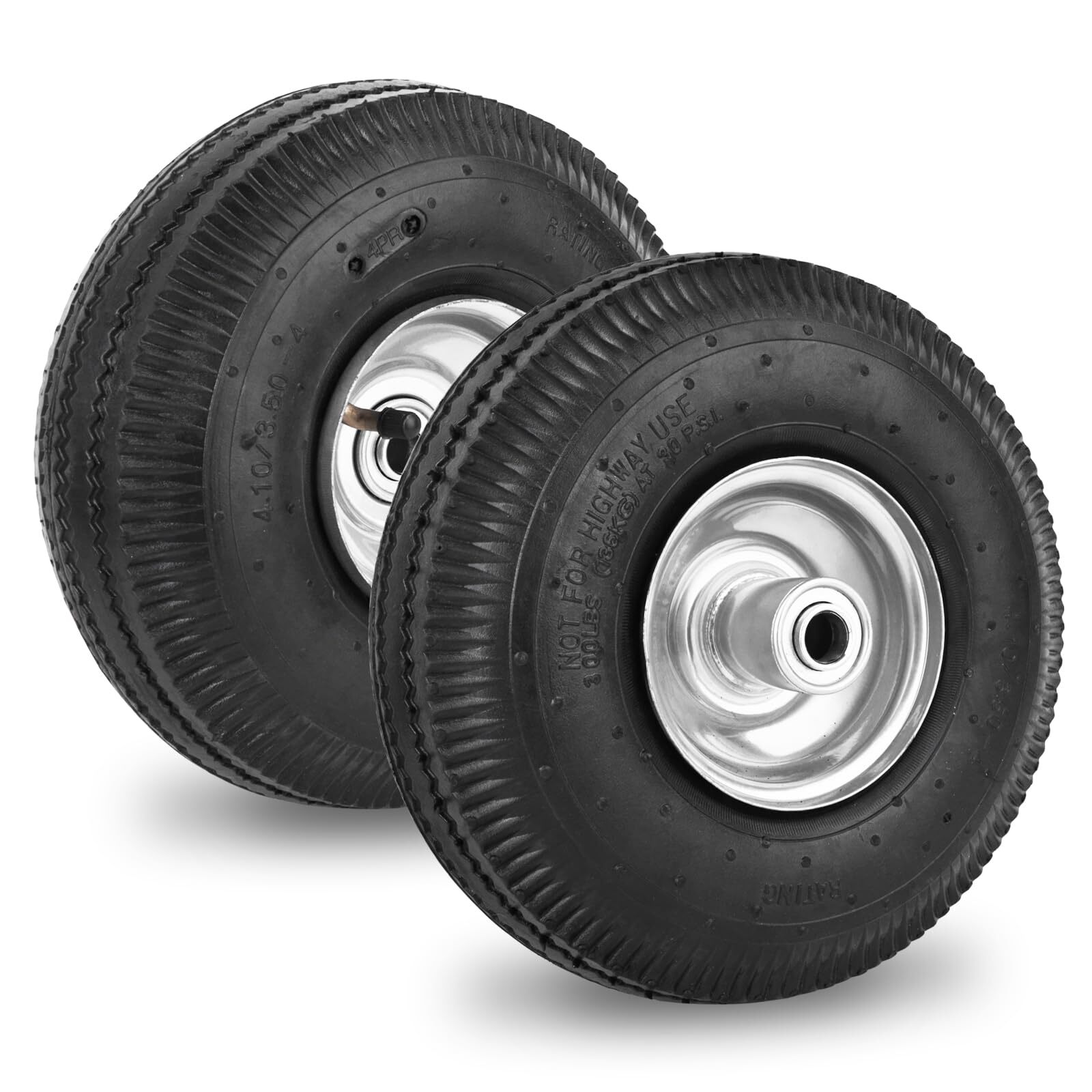 10 Inch Pneumatic Wheel 4.10/3.50-4 Tire, 10