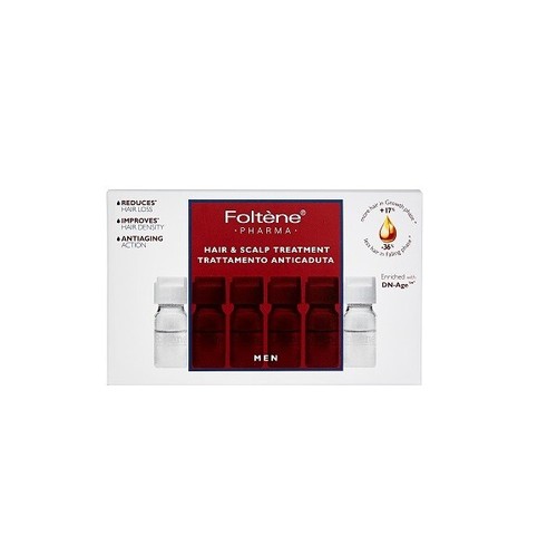 Kit Foltene Hair & Scalp Treatment For Men 12 Vials+Strengthening Shampoo 200 ml - 第 1/1 張圖片