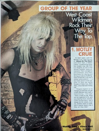 Hit Parader Spring 1985 Heavy Metal Awards 84 Motley Crue, Van Halen, Ratt, KISS - Picture 6 of 21