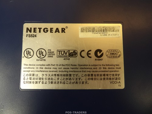 NETGEAR FS524 Fast Ethernet Switch 24 Port 10/100 Mbps - Excl Rack Ears - Bild 5 von 5