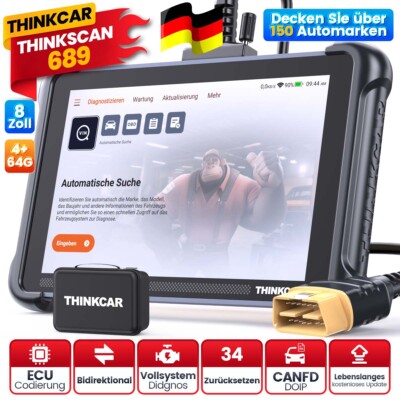 ThinkScan 689 OBD2 Diagnosegerät ALLE System ECU Coding 34 Reset KFZ OBD Scanner