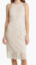 $168 Eliza J Cream Sheath Dress Size 4 EUC