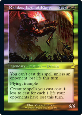 MTG FOIL Rakdos, Lord of Riots Retro - Ravnica Remastered #379