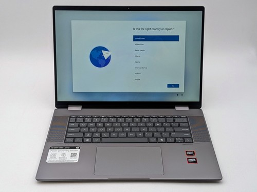 HP ENVY X360 2IN1 16" FHD+ Touch RYZEN 5 8640HS 512GB SSD 8GB W11 Backlit *READ*