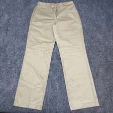 NEW Edwards Pants Womens 10 UL Khaki Woven Flat Front High Rise Slash Pockets