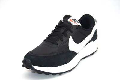 MEN'S Nike Waffle Debut Shoes in Black/White/Orange/Clear DH9522