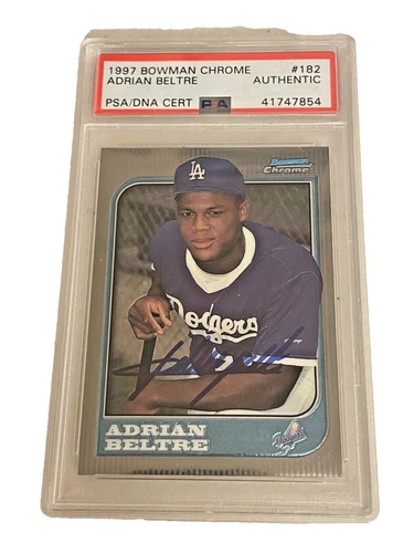 ADRIAN BELTRE signed auto autographed 1997 Bowman Chrome Rookie Card PSA DNA