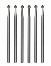 6/Pk Steel Setting Bur 1.20 MM 3/32" Shank Stone Setting Filing Jewelry Making