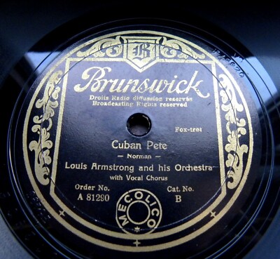 1354/ LOUIS ARMSTRONG singt Cuban Pete-She´s the daughter of....78rpm Schellack