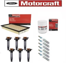 FORD OEM Motorcraft Tune Up Kit & OE Coils For 2015-2017 Ford Expedition 3.5L