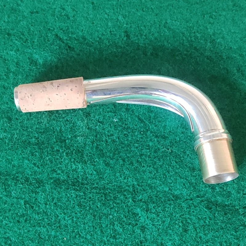 Handmade Baritone Saxophone Neck Silver Pated Brass 21.5mm 2026 US Fast Ship