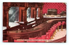 Postcard NV Las Vegas Saloon Bar Interior Golden Nugget Casino Gambling Hall G05
