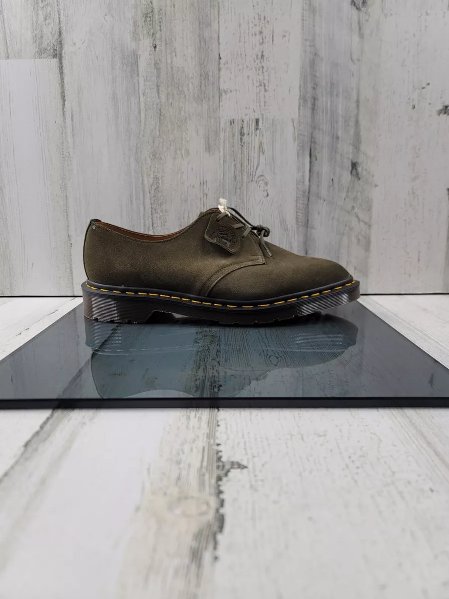 Green suede doc martens shop