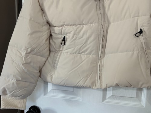 NWT Merokeety Women's Puffer Jacket Cream Color Size S Small - Picture 3 of 11
