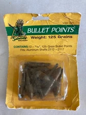 VTG NOS SATELLITE ARCHERY BULLET POINTS 125 GRN FIT ALUMINUM SHAFTS ARROW TIPS