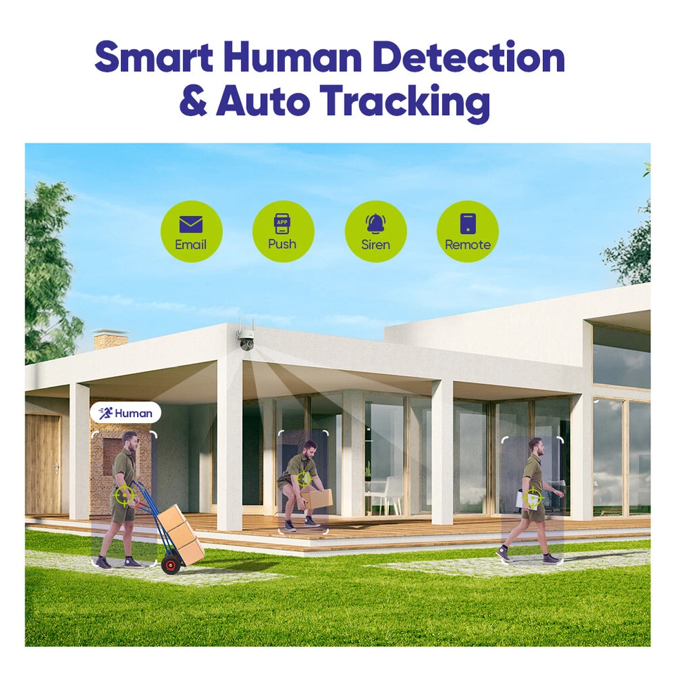 SANNCE Wireless 3MP PT Security IP Camera Color Night Vision Two Way Audio WIFI - Image 3 of 4