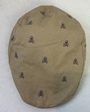 J. Crew Crewcuts Hat Cap Boys Large L-XL Embroidered Skull  Bones Tan EUC