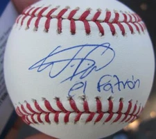 Wander Franco single signed MLB Baseball Ball El Patron inscription Beckett BAS 