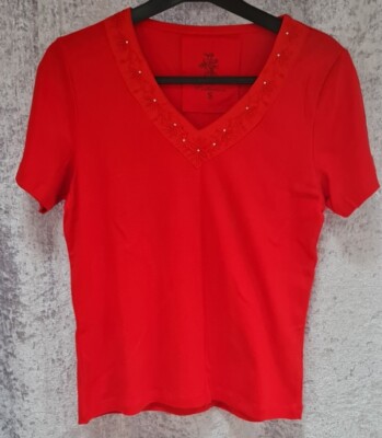 Rotes Damentop Größe S