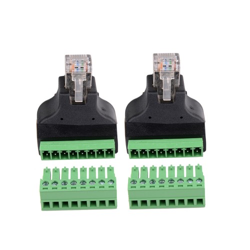 RJ45 vers bloc terminal 8 broches adaptateur réseau Ethernet convertisseur à 8 broches - Photo 8/9