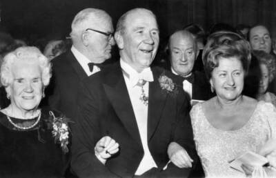 Matt Busby, Manchester United Manager arrives to receive the Freed- Old Photo